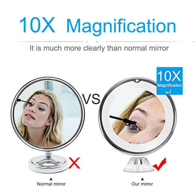 Makeup Vanity Mirror With 10X Lights LED Lighted Portable Hand Cosmetic Magnification Light up Mirrors VIP Link Dropshipping - OhanaGadget